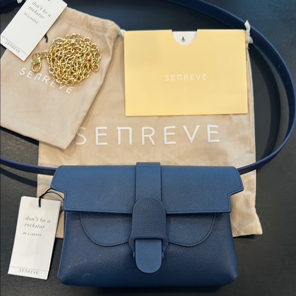 Senreve Navy Blue Crossbody Belt Bag